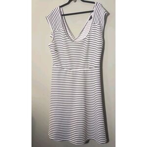 TORRID Women's Sleeveless White And Black Striped A-Line Summer Dress Size 4